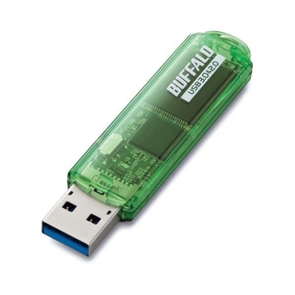 (まとめ) バッファロー USB3.0対応USBメモリー スタンダードモデル 16GB グリーン RUF3-C16GA-GR 1個 〔×5セット〕 代引不可