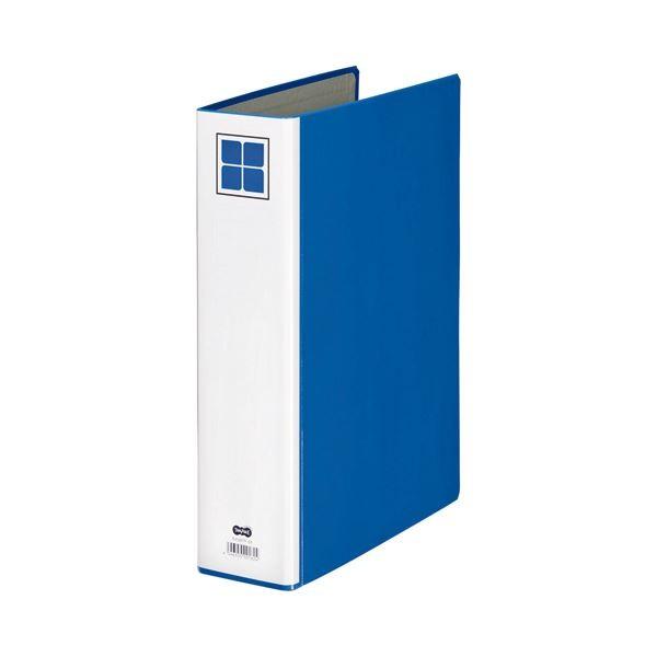 (まとめ) TANOSEE 片開きパイプ式ファイルE A4タテ 500枚収容 背幅76mm 青 1セット（10冊） 〔×5セット〕 代引不可