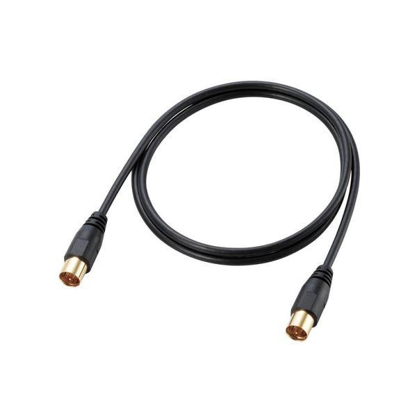 (まとめ) エレコム アンテナケーブルストレート-ストレート 3m ブラック AV-ATSS30BK 1本 〔×10セット〕 代引不可の画像