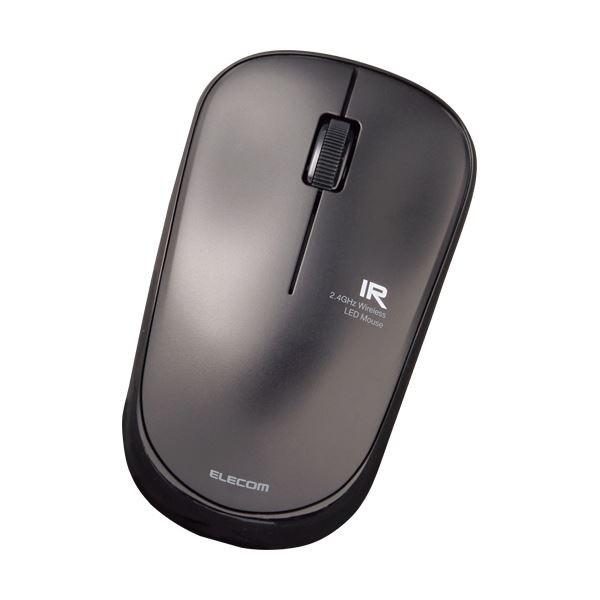 (まとめ) エレコム 3ボタン 無線IRマウス簡易パッケージ ブラック M-IR07DRBKT 1個 〔×10セット〕 代引不可