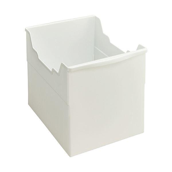 (まとめ) ライオン事務器 フリーボックス PP製A4ヨコ 背幅265mm ホワイト FB-235P 1個 〔×10セット〕 代引不可