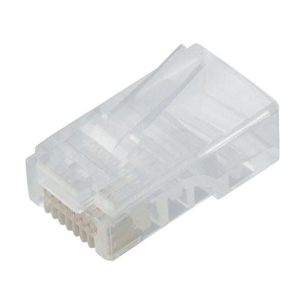 (まとめ) エレコム ツメの折れないLANコネクタカテゴリー5E 単線用 LD-RJ45T10/T 1パック(10個) 〔×10セット〕 代引不可