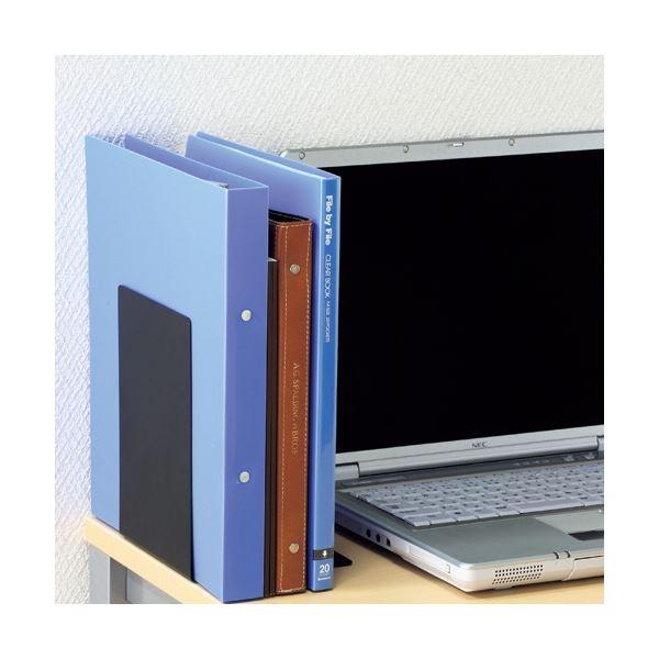 (まとめ) TANOSEE ブックエンド L型 大 ライトグレー 1組（2枚） 〔×10セット〕 代引不可の画像