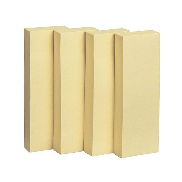 TANOSEE ふせん 75×25mmイエロー 1セット（100冊：20冊×5パック） 〔×10セット〕 代引不可