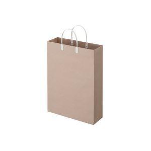 (まとめ) TANOSEE ラミネートクラフトバッグ 大 ヨコ320×タテ440×マチ幅110mm 白 1パック（10枚） 〔×10セット〕 代引不可