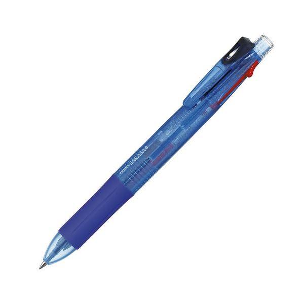 (まとめ) ゼブラ 4色ゲルインクボールペンサラサ4 0.5mm （軸色 青） J4J1-BL 1本 〔×30セット〕 代引不可