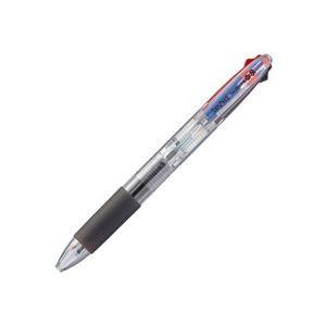(まとめ) TANOSEE ノック式油性3色ボールペン（なめらかインク） 極細 0.5mm 1本 〔×30セット〕 代引不可
