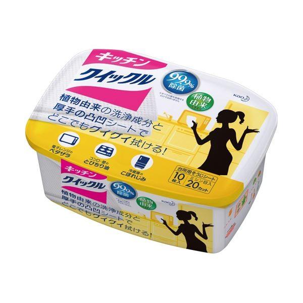 (まとめ) 花王 キッチンクイックル 本体 1箱（10枚） 〔×30セット〕 代引不可