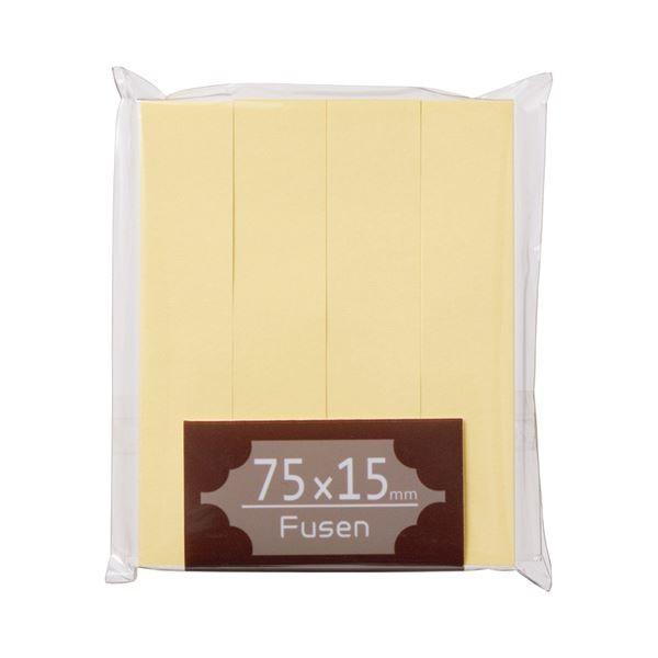 (まとめ) TANOSEE ふせん 75×15mm クリーム 1パック（4冊） 〔×30セット〕 代引不可
