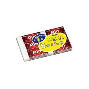 (まとめ) ぺんてる ハイポリマー消しゴムAin105+1 まとまるタイプ ZEAS10-6 1パック（6個） 〔×30セット〕 代引不可