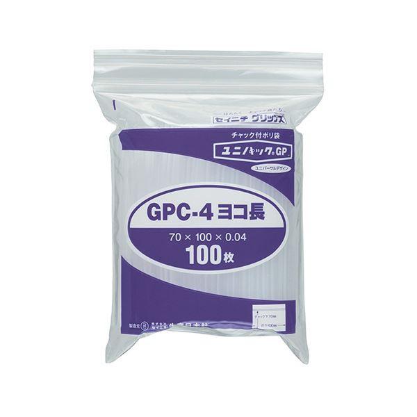 (まとめ) セイニチ ユニパックGP ヨコ長タイプヨコ100×タテ70×厚み0.04mm GPC-4ヨコナガ 1パック（100枚） 〔×30セット〕 代引不可