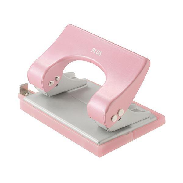 (まとめ) プラス 2穴パンチ フォース1／2Sサイズ 16枚穿孔 ピンク 紙箱入 PU-816A 1台 〔×30セット〕 代引不可