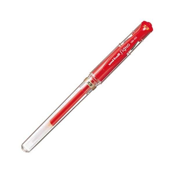 (まとめ) 三菱鉛筆 ゲルインクボールペン ユニボール シグノ 太字 1.0mm 赤 UM153.15 1本 〔×100セット〕 代引不可