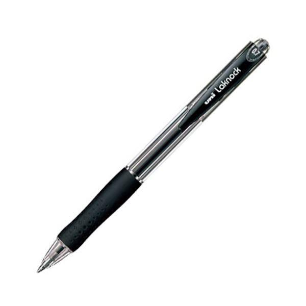 (まとめ) 三菱鉛筆 油性ボールペン VERY楽ノック 細字 0.7mm 黒 SN10007.24 1本 〔×100セット〕 代引不可