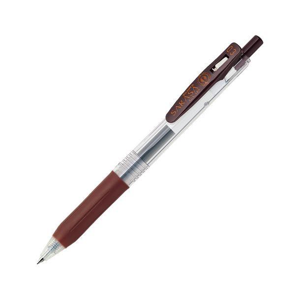 (まとめ) ゼブラ ゲルインクボールペン サラサクリップ 0.3mm 茶 JJH15-E 1本 〔×100セット〕 代引不可
