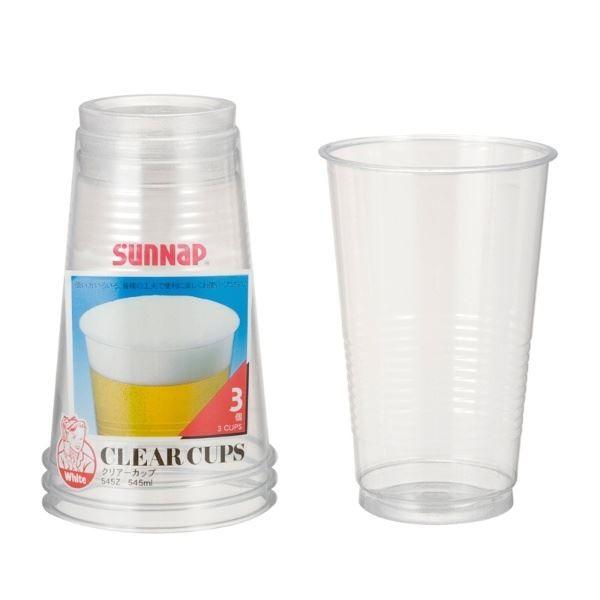 季節のおすすめ商品 545ml プラカップ プラスチックカップ キッチン 台所用品 ジャンボ 3個入 180個セット まとめ クリアーカップ イベント 食器 グラス カトラリー 3個入 パーティー リコメン堂 通販