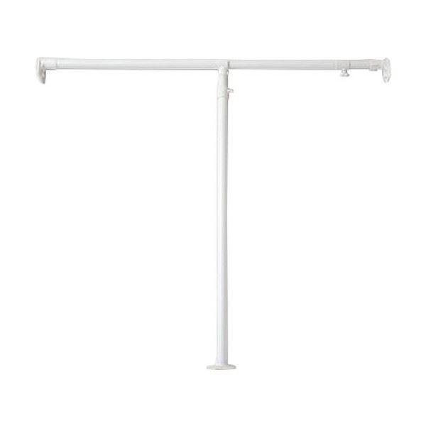 (まとめ) つっぱり棒の支え/中間サポートポール 〔長さ調節が可〕 セキスイ樹脂製 〔×10個セット〕 代引不可