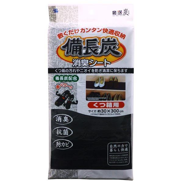 (まとめ) 備長炭 消臭シ-ト/消臭剤 〔くつ箱用〕 消臭 抗菌 防カビ加工 下駄箱 玄関用品 〔×100個セット〕 代引不可