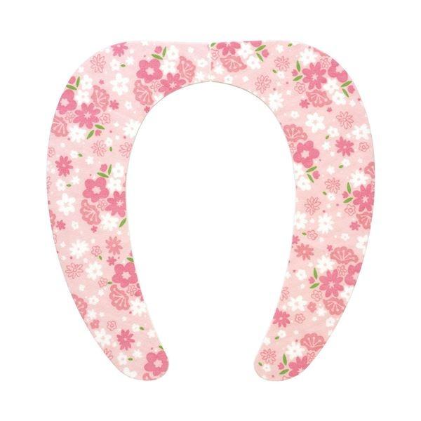 (まとめ) 便座シート/吸着べんざシート 〔ブーケ〕 洗える トイレ用品 『レック ぴたQ』 〔72個セット〕 