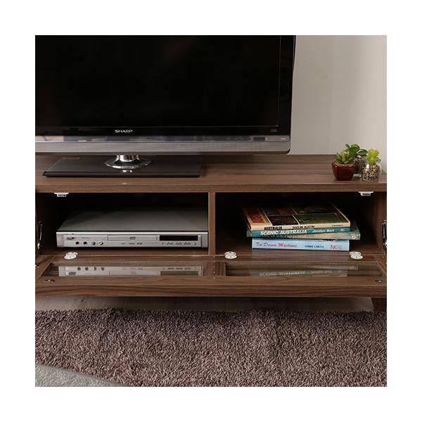 テレビ台/ローボード 〔幅150cm ミディアムブラウン〕 AV機器収納対応