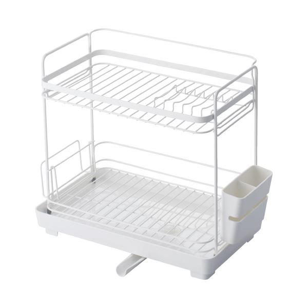 （まとめ）アスベル Wコート2段水切り スリム ホワイト（×10セット） 代引不可