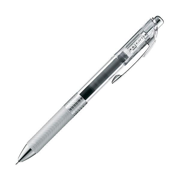 （まとめ）ぺんてる ゲルインクボールペン ノック式エナージェル インフリー 0.4mm ブラック（軸色：クリア）BLN74TL-A 1セット（10本）〔×5セット〕 代引不可