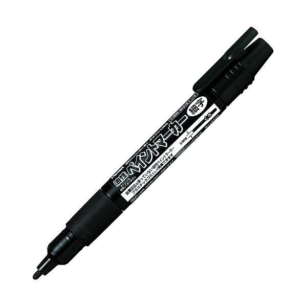 （まとめ）ぺんてる 油性ペン ペイントマーカー細字 黒 MSP20-A 1セット（10本）〔×5セット〕 代引不可