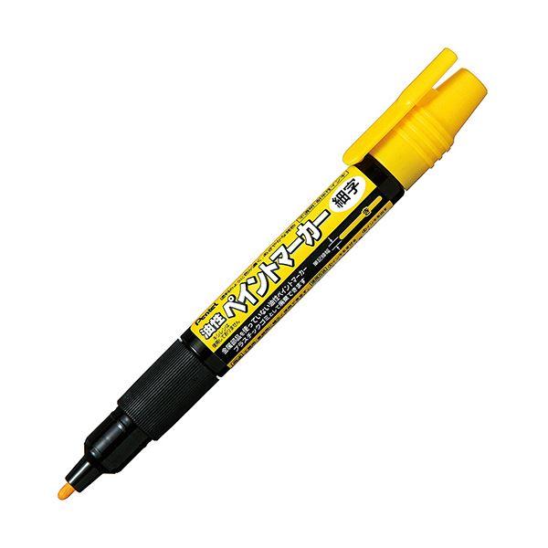（まとめ）ぺんてる 油性ペン ペイントマーカー細字 黄 MSP20-G 1セット（10本）〔×5セット〕 代引不可
