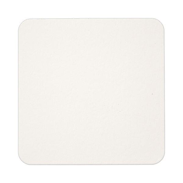 （まとめ）TANOSEE ペーパーコースター無地（角）厚さ0.5mm 1パック（200枚）〔×10セット〕 代引不可