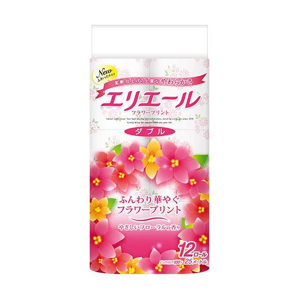 ブランド登録なし - （まとめ）大王製紙 エリエールトイレットティシュー お花刷り上げる ダブル 芯あり 香つき 25m 1容器に並べる（12渦巻形）〔×10仕掛ける〕 代引不可 ダイエット、健康-トイレットペーパー-衛生日用品