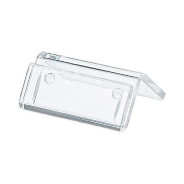 （まとめ）共栄プラスチック 豆カード立W30×H15mm 透明 L-30-1 1パック（10個）〔×20セット〕 代引不可