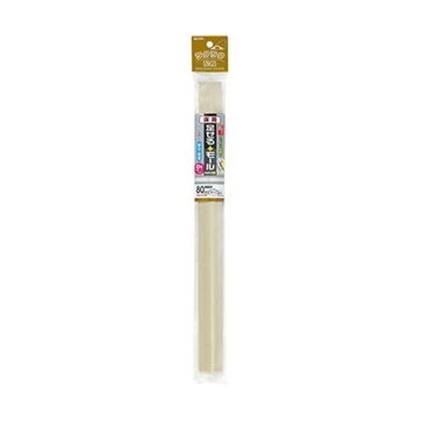 （まとめ）ELPA 足せるモール 床用0号40cm テープ付 アイボリー PSM-U040P2（IV）1パック（2本）〔×20セット〕 代引不可