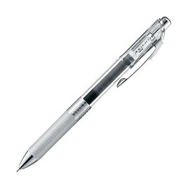 （まとめ）ぺんてる ゲルインクボールペン ノック式エナージェル インフリー 0.4mm ブラック（軸色：クリア）BLN74TL-A 1セット（10本）〔×10セット〕 代引不可