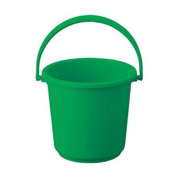 （まとめ）TRUSCO PPカラーバケツ 15L緑 TPPB-15-GN 1個〔×10セット〕 代引不可