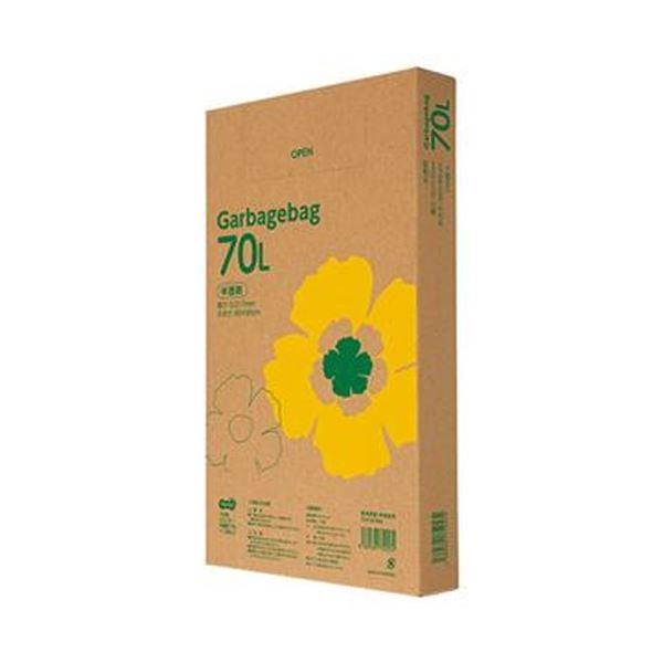 （まとめ）TANOSEE ゴミ袋エコノミー 半透明 70L BOXタイプ 1箱（110枚）〔×10セット〕 代引不可