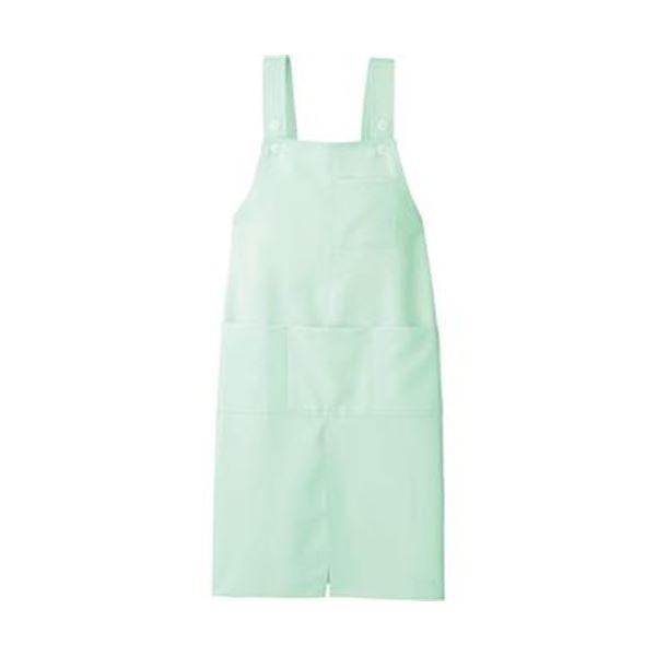 （まとめ）アイトス ロングエプロンストレッチギャバ ミント フリーサイズ AIT861373GR 1枚〔×10セット〕 代引不可