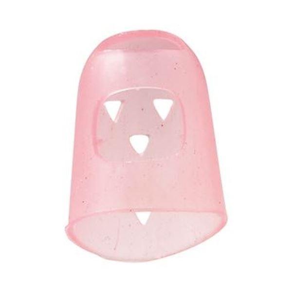 （まとめ）TANOSEE シリコンキャップ指サックM ピンク 1セット（40個：4個×10パック）〔×10セット〕 代引不可の画像