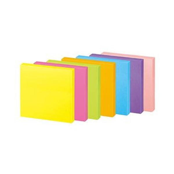 ブランド登録なし - （まとめ）コクヨ 強こびり付くふせんKK2L50×50粍 ネオン色つや7色 K2メ-KN5050X10 1容器に並べる（10冊）〔×10仕掛ける〕 代引不可 付箋-ノート、メモ帳-キッチン、日用品、文具