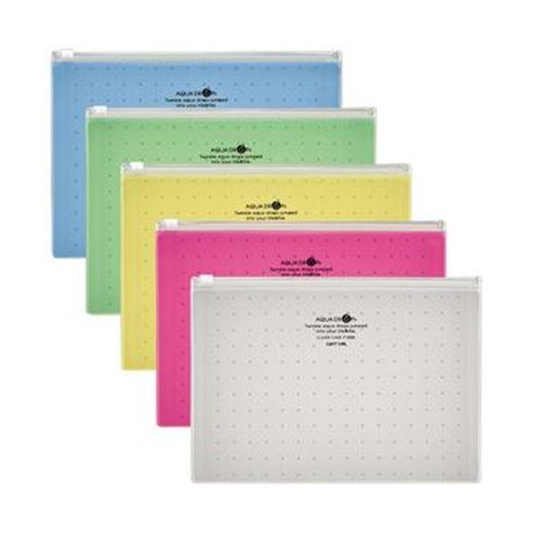 （まとめ）リヒトラブ AQUA DROPsクリヤーケース A5ヨコ 乳白 F-5302-1 1セット（5枚）〔×10セット〕 代引不可