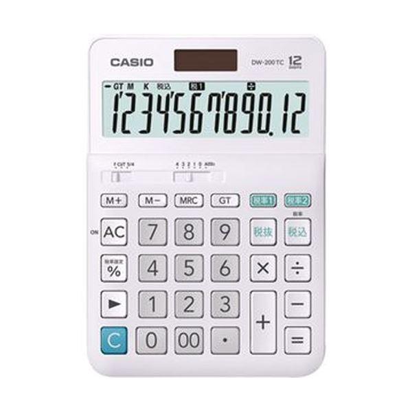 （まとめ）カシオ W税率電卓 12桁 デスクタイプDW-200TC-N 1台〔×5セット〕 代引不可