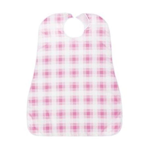 （まとめ）カネモ商事 LOr食事用エプロンピンクチェック 1セット（5枚）〔×3セット〕 代引不可