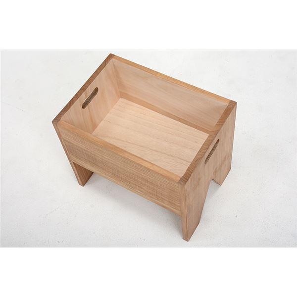ベンチ/玄関椅子 〔幅40×奥行28×高さ37cm〕 木製 脚付き 座面開閉 収納 