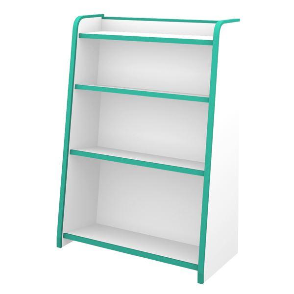 知育家具 EVAキッズシリーズ ほんだな 幅63.3cm グリーン 〔完成品〕 代引不可