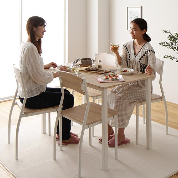 ダイニング テーブル 単品 幅 110 cm ナチュラル × ホワイト