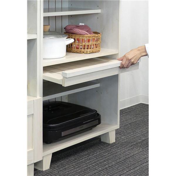 カントリー フラップキャビネット W60×D40（43.5）×H151cm 〔組立品