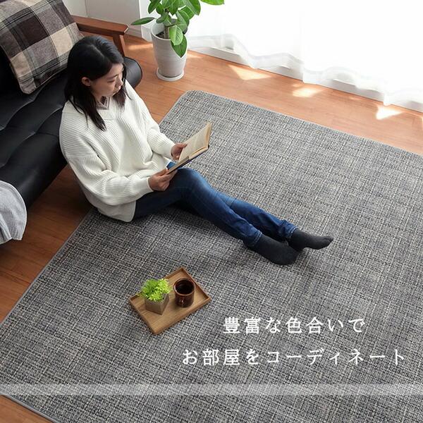 イケヒコ 珊瑚マイヤ ラグマット/絨毯 〔グリーン 約200×250cm 