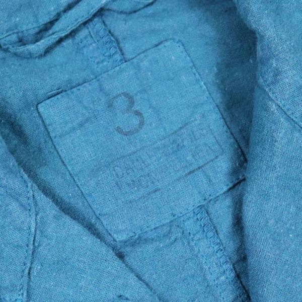 フランス軍 タイプ ワークコート ミッドナイトブルー 3 メンズL 麻綿混 仏軍 コート ミリタリーウェア ミリタリーコート 上着 青 フランス軍タイプ麻綿混ワークコート ミッドナイトブルー 3（メンズL