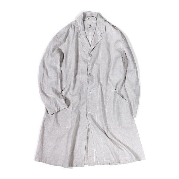 フランス軍タイプ麻綿混ワークコート グレー 3（メンズL） 【北海道・沖縄・離島配送不可】 フランス軍タイプ麻綿混ワークコート グレー 3（メンズL） 代引不可