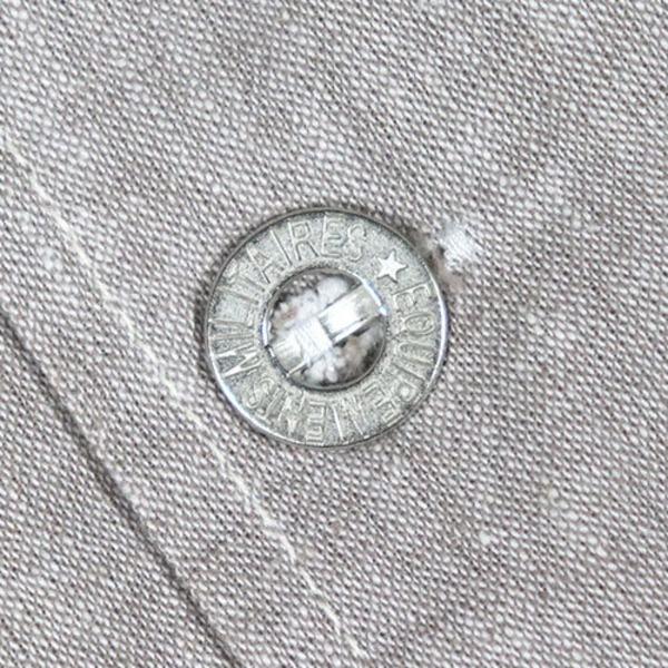 フランス軍タイプ麻綿混ワークコート グレー 3（メンズL） 代引不可