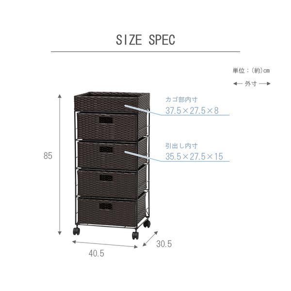 ランドリーラック/洗濯用品 〔ホワイト 幅40.5cmタイプ〕 スチールパイプ キャスター付き 〔脱衣所〕 完成品 R2411WH 代引不可の画像